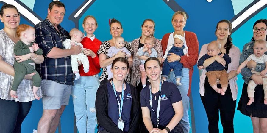 Group of parents with their babies