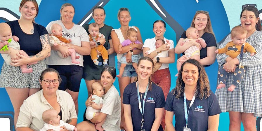 Group of parents with their babies