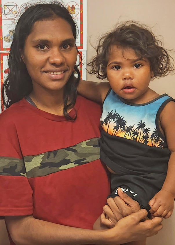 Dr Jasmine Banner, with a happy mum and her baby! Shared with permission.