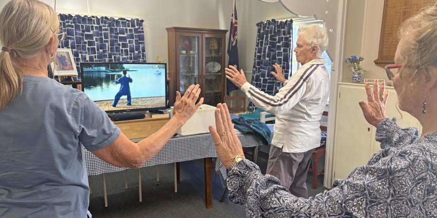 People practicing Tai Chi