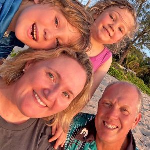 Dr Prue Wallin and family