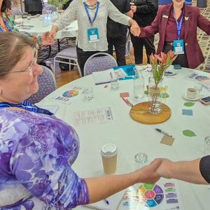 A lighthearted moment at the 2025 Murrumbidgee Aged Care Forum.