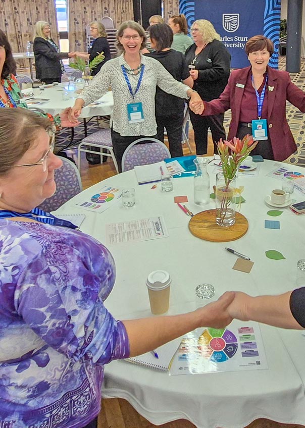 A lighthearted moment at the 2025 Murrumbidgee Aged Care Forum.