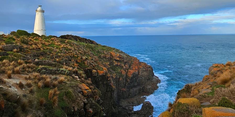 Lighthouse on coastline on Kangaroo Island South Australia