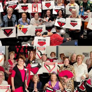 Top:Soroptimist Geraldton. Bottom: Red Hatters Mundaring