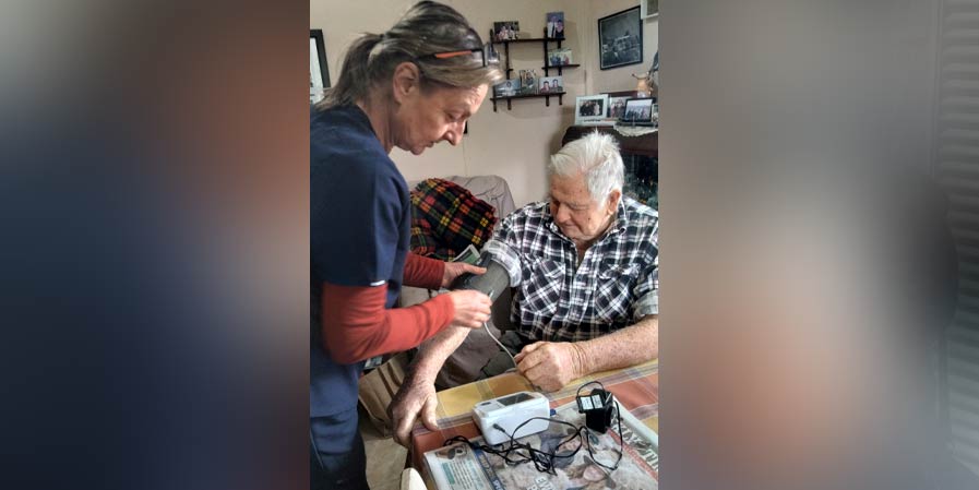 Nurse home visit blood pressure supplied ORH